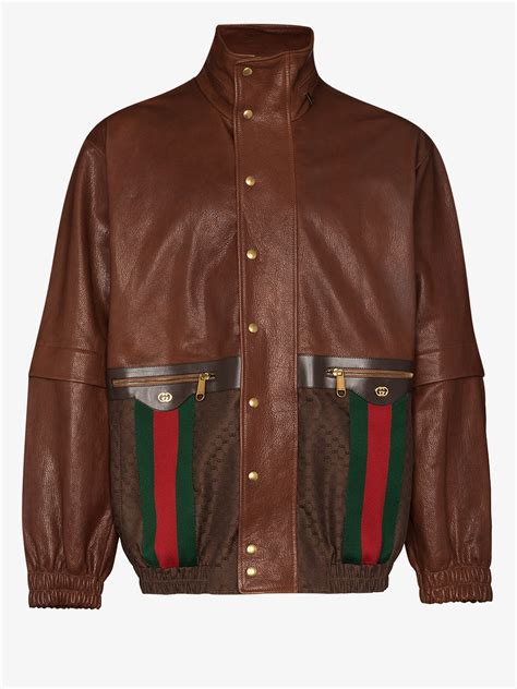 black striped gucci jacke|Gucci men's jacket.